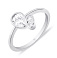 Серебряное кольцо "Капелька" с фианитами (арт. 7501/6040) – изображение 1