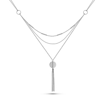 Кольє Francelli з білого золота без каміння (арт. 360318/3бм)