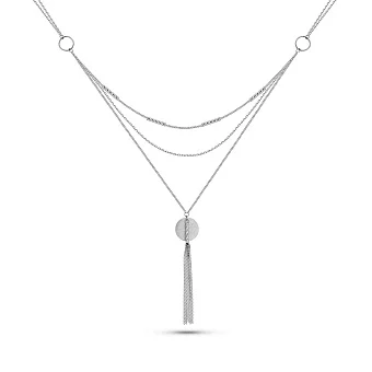 Колье Francelli из белого золота без камней (арт. 360318/3бм)
