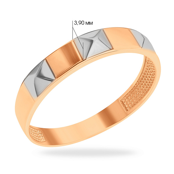 Каблучка в комбінованому кольорі золота (арт. 154811кб) – зображення 2