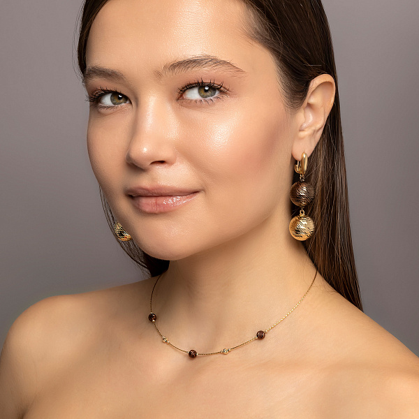 Золотое колье Francelli (арт. 352945жкр) – изображение 4