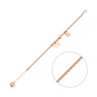 Браслет з червоного золота з підвісками (арт. 326898П2)