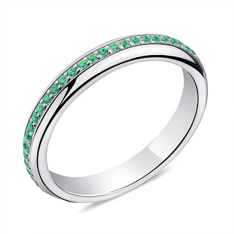 Фото Серебряное кольцо с альпинитами (арт. 7501/6517аз)