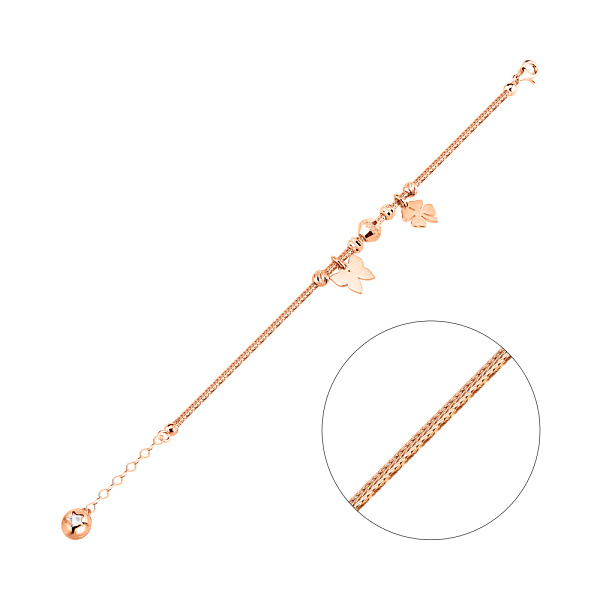 Браслет из красного золота с подвесками (арт. 326898П2) – изображение 1