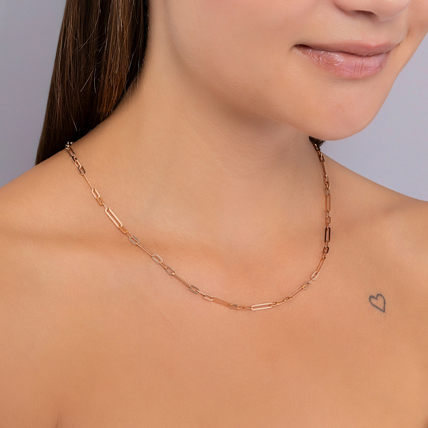 Кольє "Ланки" з червоного золота (арт. 352045) – зображення 2