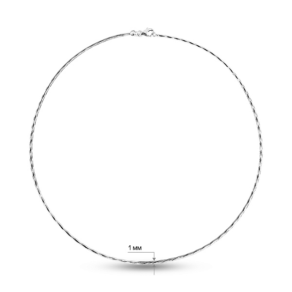 Колье-струна Francelli из белого золота (арт. 352524б) – изображение 5