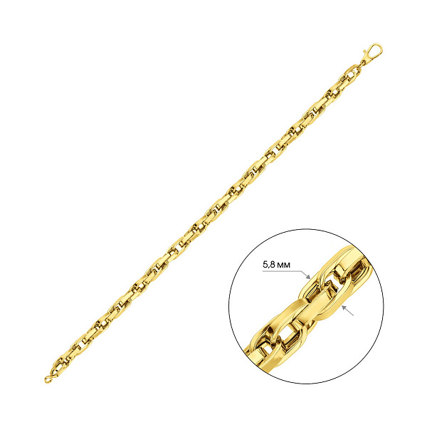 Браслет из желтого золота Звенья (арт. 3261027ж) – изображение 2