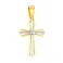 Хрестик з жовтого і білого золота з діамантом (арт. П011024005ж) – зображення 1