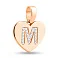 Золотий кулон Літера М з фіанітами (арт. 440986) – зображення 2