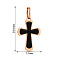 Крестик из красного золота с ониксом (арт. 424990/1о) – изображение 3
