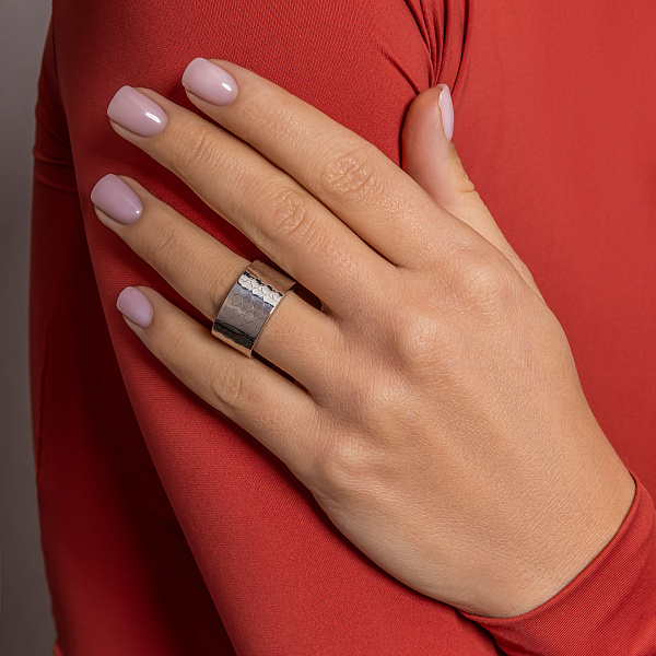 Кольцо из белого золота Francelli (арт. 140982б) – изображение 2