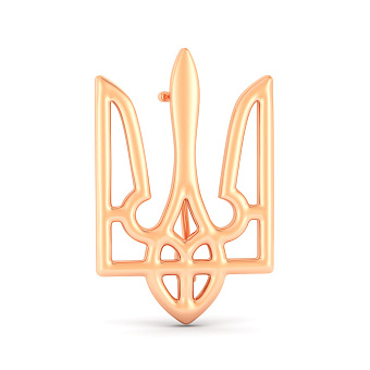 Золотой значок Герб Украины-Трезубец (арт. 360222)