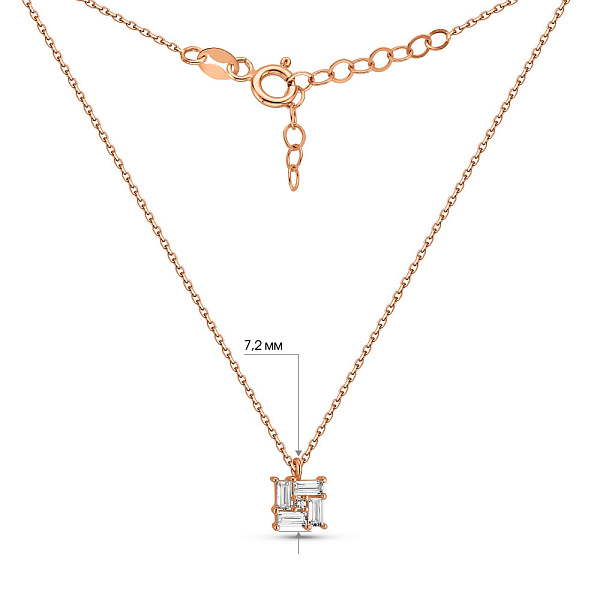 Золотое колье с фианитами (арт. 352403) – изображение 6