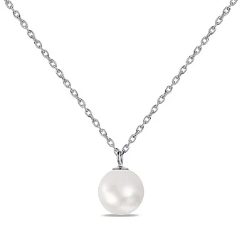 Срібне кольє з перлиною (арт. 7507/Кл2Ж/807Ш)