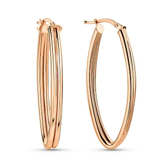 Серьги из красного золота  (арт. 1091621/40)