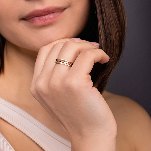 Тройное золотое кольцо (арт. 140033а) – изображение 3