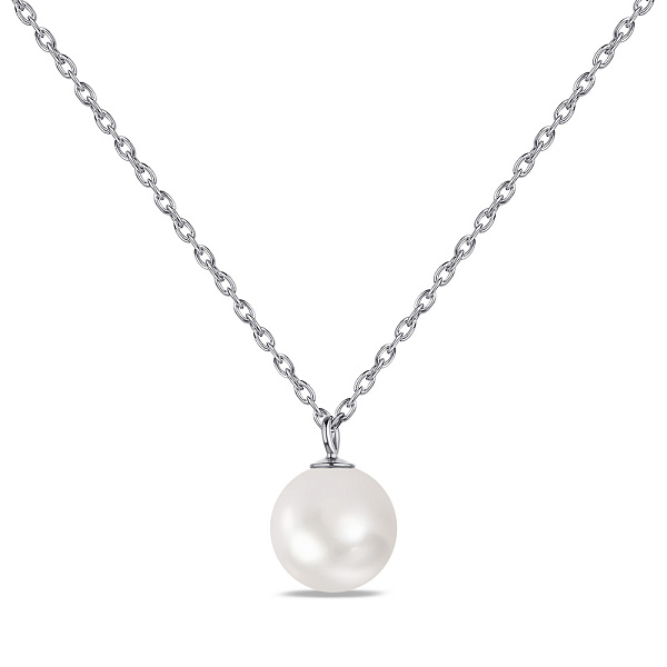 Срібне кольє з перлиною (арт. 7507/Кл2Ж/807Ш) – зображення 1