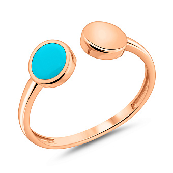 Фото Золота каблучка Лýна з емаллю (арт. 140934ет)