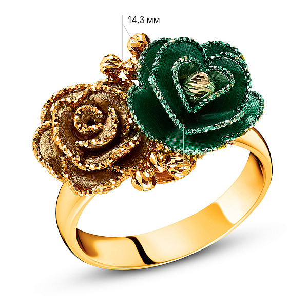 Кольцо Francelli из желтого золота (арт. 154305жз) – изображение 2