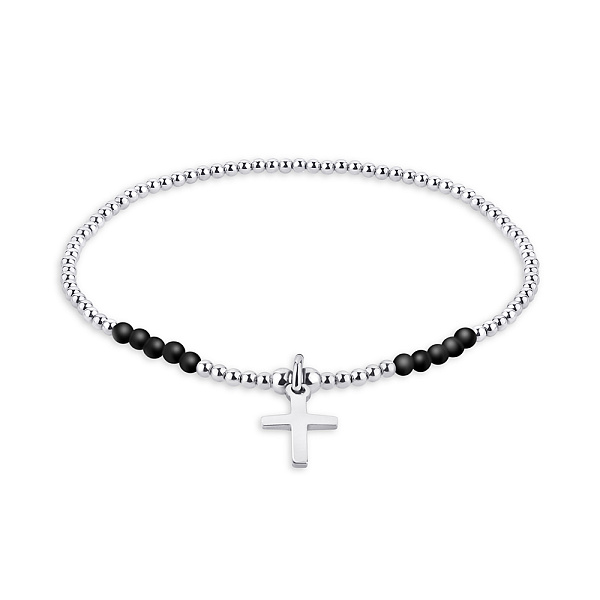Браслет срібний з чорною емаллю (арт. 7509/3941еч) – зображення 1