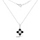 Серебряное колье с ониксом и фианитами (арт. 7507/2320/15о) – изображение 2