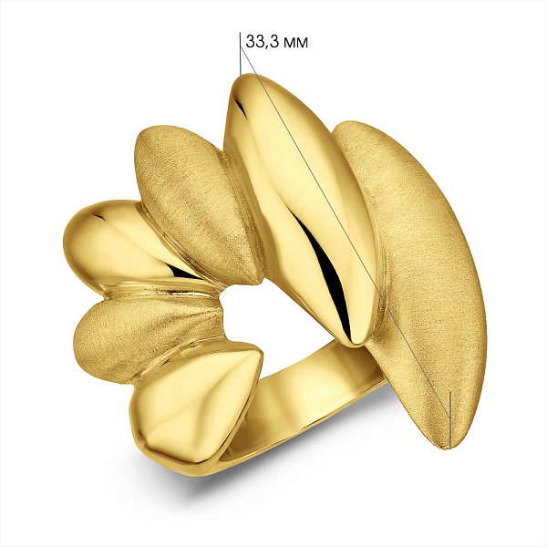 Масивна золота каблучка Francelli (арт. е156703жм) – зображення 2