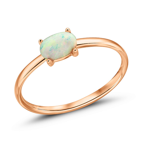 Золотое кольцо с опалом (арт. 156138Поб) – изображение 1