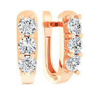 Золотые серьги с фианитами (арт. 117700)