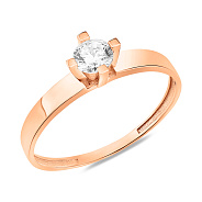 Фото Кольцо из красного золота (арт. 156383)