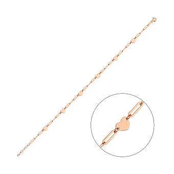 Фото Золотой браслет Сердца (арт. 3261471)