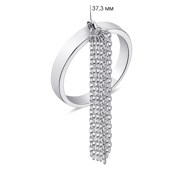 Серебряное кольцо с цепочками (арт. 7501/6954) – изображение 2
