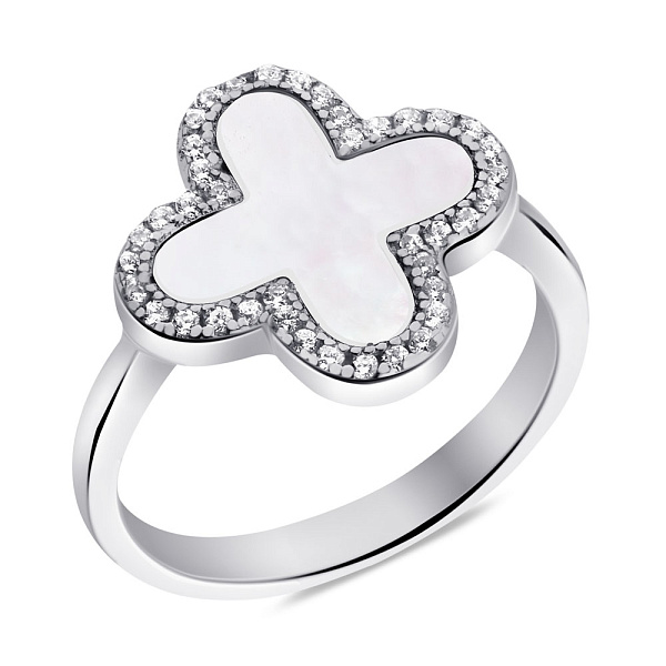 Серебряное кольцо с перламутром (арт. 7501/КК2ФП/3006-17) – изображение 1