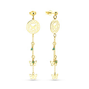 Золоті сережки Олімпія з фіанітами (арт. 1091551жз)