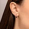 Сережки из золота с гранатом и фианитами (арт. 111152Пк) – изображение 2