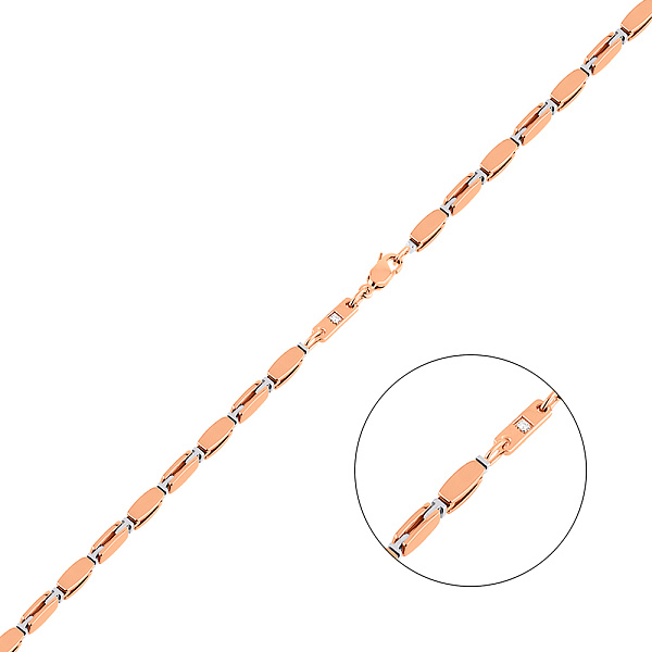 Золотий ланцюжок плетіння Фантазійне з діамантом (арт. цр400101Д) – зображення 1