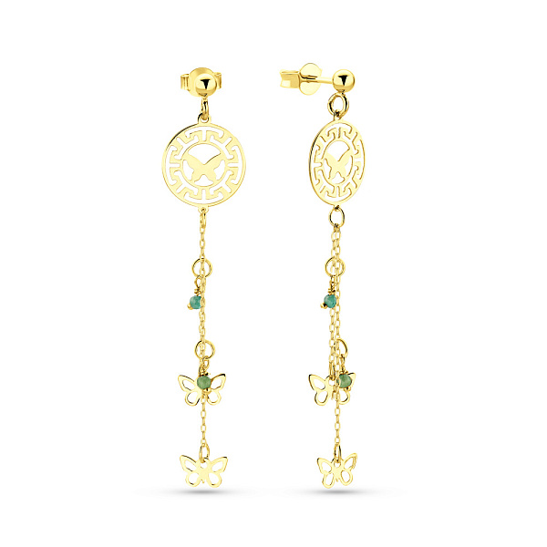 Золоті сережки Олімпія з фіанітами (арт. 1091551жз) – зображення 1