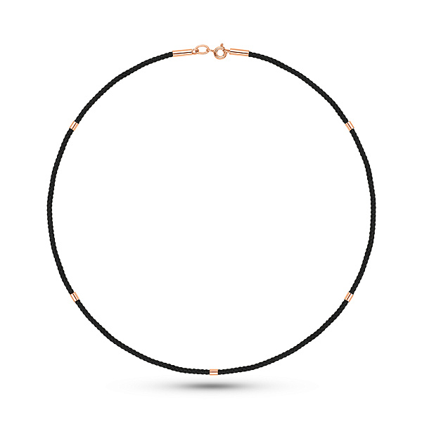 Шелковый шнурок с золотыми вставками (арт. 360213) – изображение 2