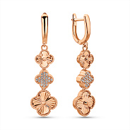 Довгі сережки з червоного золота (арт. 1091952а)