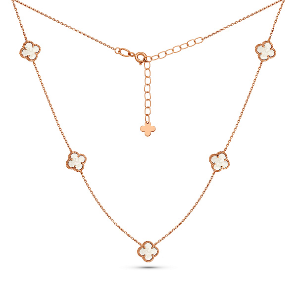 Колье Клевер из красного золота с перламутром (арт. 361495/7п) – изображение 2