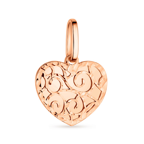 Золотой подвес в форме сердца (арт. 424457) – изображение 1