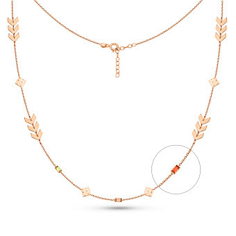 Колье из красного золота с фианитами (арт. 352652цв)