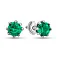 Серьги-пусеты из серебра с изумрудом (арт. 7518/531Измсп) – изображение 1