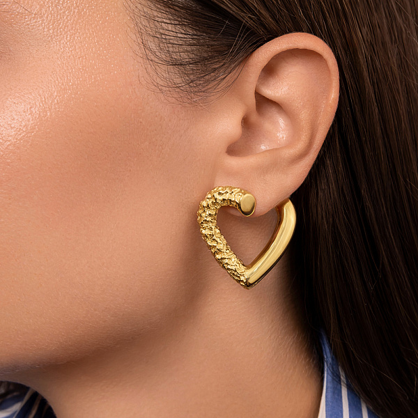 Золотые серьги Francelli Сердце (арт. е1091972/30ж) – изображение 2