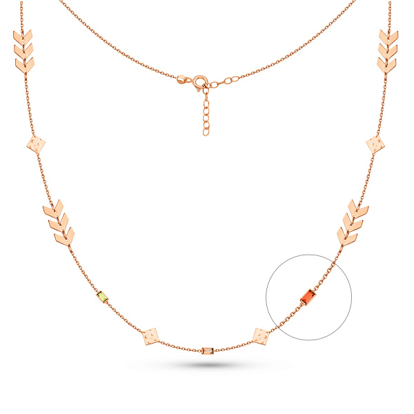 Колье из красного золота с фианитами (арт. 352652цв) – изображение 1