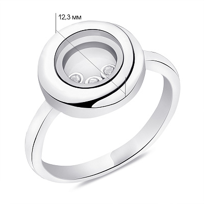 Серебряное кольцо с фианитами  (арт. 7501/5829)