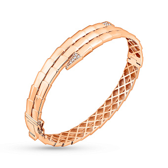 Жесткий браслет из красного золота (арт. 3261295)