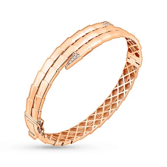 Жесткий браслет из красного золота (арт. 3261295)