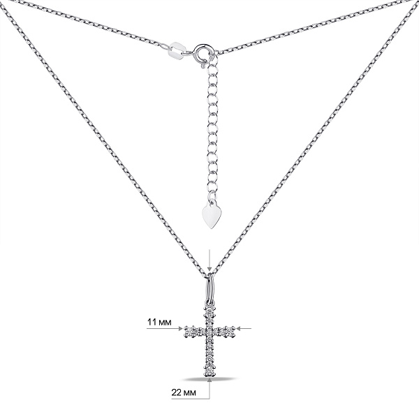 Серебряное колье с крестиком (арт. 7507/2058) – изображение 3