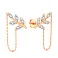Золоті сережки-пусети Гілочки з ланцюжками (арт. 110635) – зображення 1