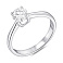 Серебряное кольцо с одним фианитом (арт. 7501/8287) – изображение 1